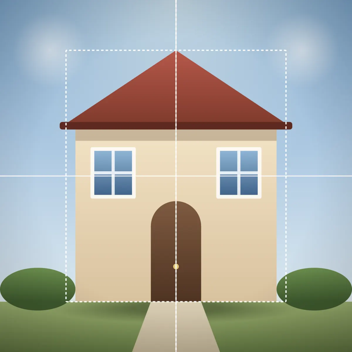 Vertical Symmetry composition example